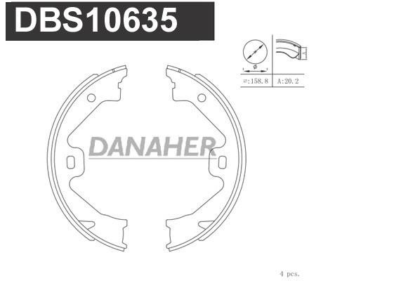 Danaher DBS10635 Колодки гальмівні стояночного гальма DBS10635: Купити в Україні - Добра ціна на EXIST.UA!