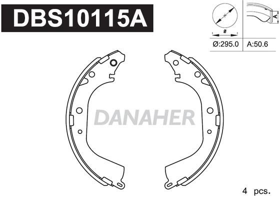 Danaher DBS10115A Колодки гальмівні барабанні, комплект DBS10115A: Купити в Україні - Добра ціна на EXIST.UA!