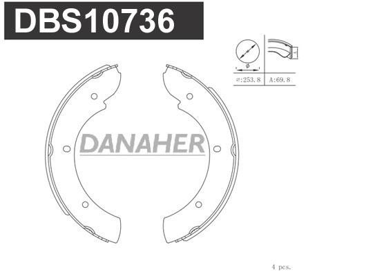 Danaher DBS10736 Колодки гальмівні стояночного гальма DBS10736: Купити в Україні - Добра ціна на EXIST.UA!