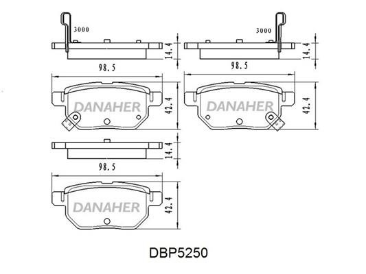 Danaher DBP5250 Гальмівні колодки задні, комплект DBP5250: Купити в Україні - Добра ціна на EXIST.UA!