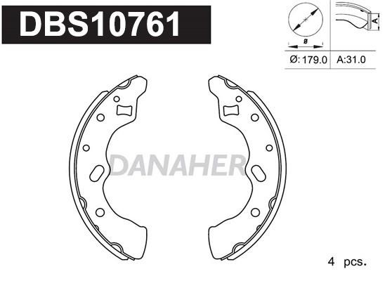 Danaher DBS10761 Колодки гальмівні барабанні, комплект DBS10761: Купити в Україні - Добра ціна на EXIST.UA!