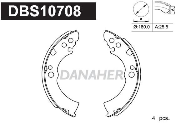 Danaher DBS10708 Колодки гальмівні барабанні, комплект DBS10708: Купити в Україні - Добра ціна на EXIST.UA!