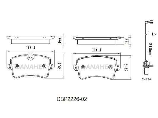 Danaher DBP2226-02 Гальмівні колодки, комплект DBP222602: Купити в Україні - Добра ціна на EXIST.UA!