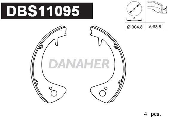 Danaher DBS11095 Колодки гальмівні барабанні, комплект DBS11095: Купити в Україні - Добра ціна на EXIST.UA!