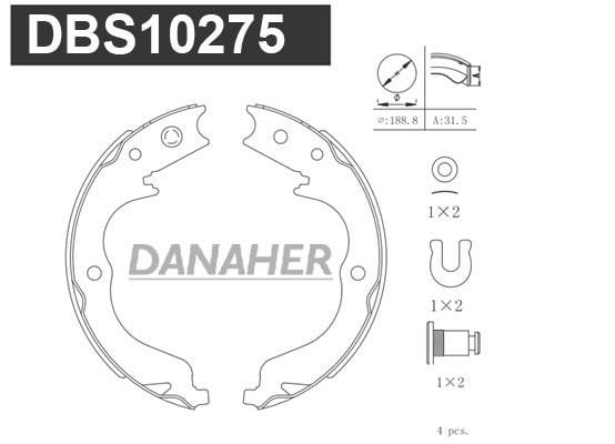 Danaher DBS10275 Колодки гальмівні стояночного гальма DBS10275: Купити в Україні - Добра ціна на EXIST.UA!