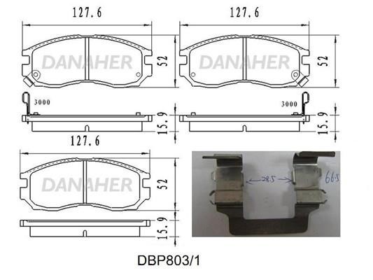 Danaher DBP803/1 Гальмівні колодки, комплект DBP8031: Купити в Україні - Добра ціна на EXIST.UA!