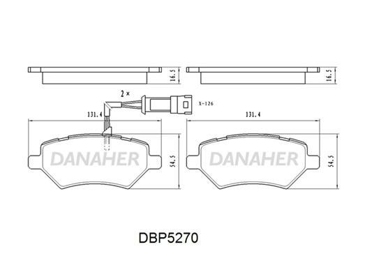 Danaher DBP5270 Гальмівні колодки, комплект DBP5270: Купити в Україні - Добра ціна на EXIST.UA!