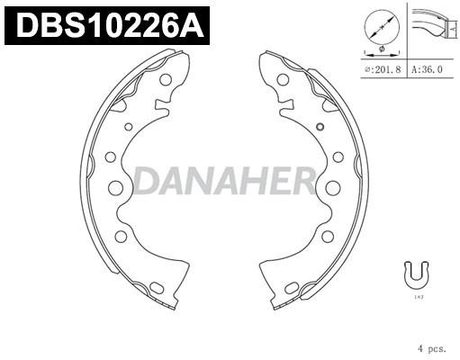 Danaher DBS10226A Колодки гальмівні барабанні, комплект DBS10226A: Купити в Україні - Добра ціна на EXIST.UA!