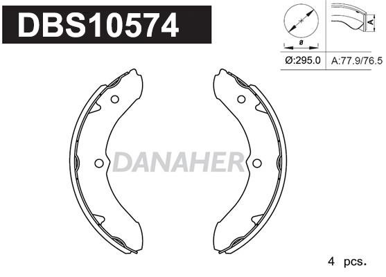 Danaher DBS10574 Колодки гальмівні барабанні, комплект DBS10574: Купити в Україні - Добра ціна на EXIST.UA!