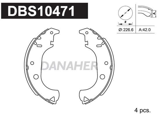 Danaher DBS10471 Колодки гальмівні барабанні, комплект DBS10471: Купити в Україні - Добра ціна на EXIST.UA!