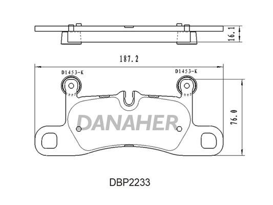 Danaher DBP2233 Гальмівні колодки, комплект DBP2233: Купити в Україні - Добра ціна на EXIST.UA!