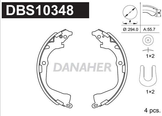 Danaher DBS10348 Колодки гальмівні барабанні, комплект DBS10348: Купити в Україні - Добра ціна на EXIST.UA!