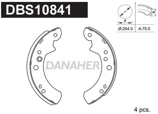Danaher DBS10841 Колодки гальмівні барабанні, комплект DBS10841: Купити в Україні - Добра ціна на EXIST.UA!