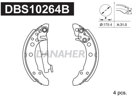 Danaher DBS10264B Колодки гальмівні барабанні, комплект DBS10264B: Купити в Україні - Добра ціна на EXIST.UA!