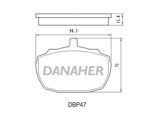 Danaher DBP47 Гальмівні колодки, комплект DBP47: Купити в Україні - Добра ціна на EXIST.UA!
