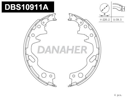 Danaher DBS10911A Колодки гальмівні барабанні, комплект DBS10911A: Купити в Україні - Добра ціна на EXIST.UA!