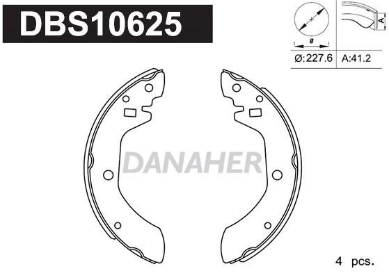 Danaher DBS10625 Колодки гальмівні барабанні, комплект DBS10625: Купити в Україні - Добра ціна на EXIST.UA!
