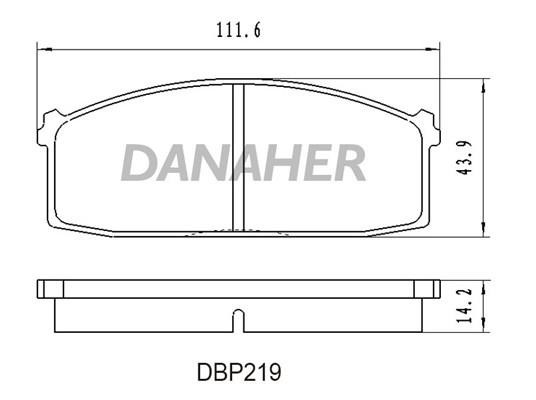 Danaher DBP219 Гальмівні колодки, комплект DBP219: Купити в Україні - Добра ціна на EXIST.UA!