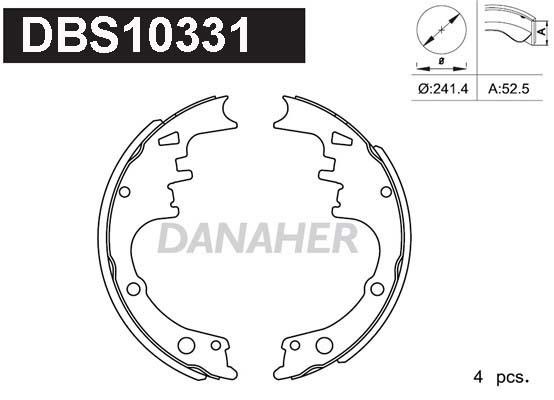 Danaher DBS10331 Колодки гальмівні барабанні, комплект DBS10331: Купити в Україні - Добра ціна на EXIST.UA!