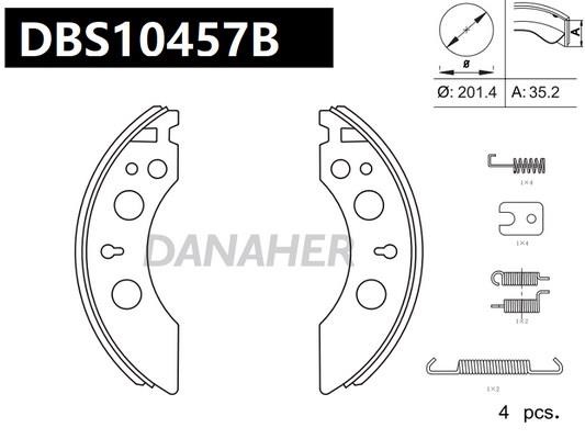 Danaher DBS10457B Колодки гальмівні барабанні, комплект DBS10457B: Купити в Україні - Добра ціна на EXIST.UA!