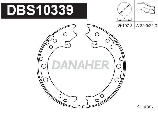 Danaher DBS10339 Колодки гальмівні стояночного гальма DBS10339: Купити в Україні - Добра ціна на EXIST.UA!