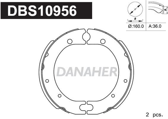 Danaher DBS10956 Колодки гальмівні стояночного гальма DBS10956: Купити в Україні - Добра ціна на EXIST.UA!