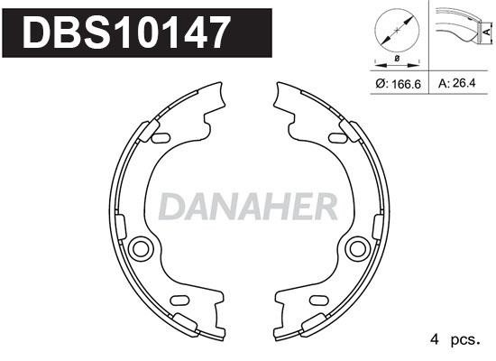 Danaher DBS10147 Колодки гальмівні стояночного гальма DBS10147: Купити в Україні - Добра ціна на EXIST.UA!