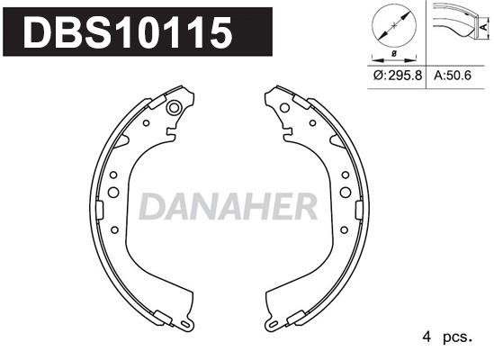 Danaher DBS10115 Колодки гальмівні барабанні, комплект DBS10115: Купити в Україні - Добра ціна на EXIST.UA!