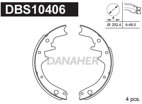 Danaher DBS10406 Колодки гальмівні барабанні, комплект DBS10406: Купити в Україні - Добра ціна на EXIST.UA!
