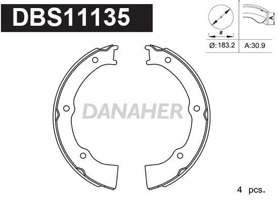 Danaher DBS11135 Колодки гальмівні стояночного гальма DBS11135: Купити в Україні - Добра ціна на EXIST.UA!