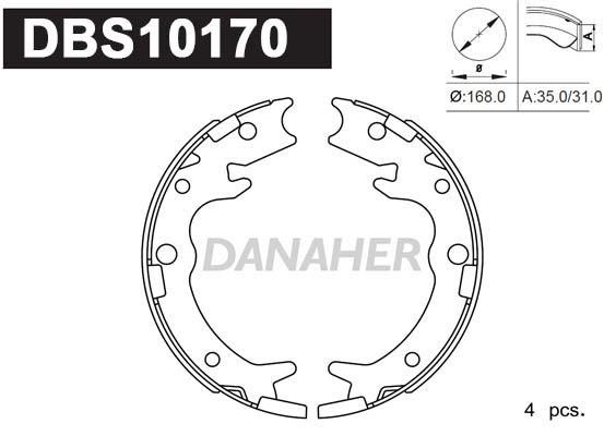 Danaher DBS10170 Колодки гальмівні стояночного гальма DBS10170: Купити в Україні - Добра ціна на EXIST.UA!