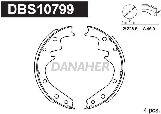 Danaher DBS10799 Колодки гальмівні барабанні, комплект DBS10799: Купити в Україні - Добра ціна на EXIST.UA!