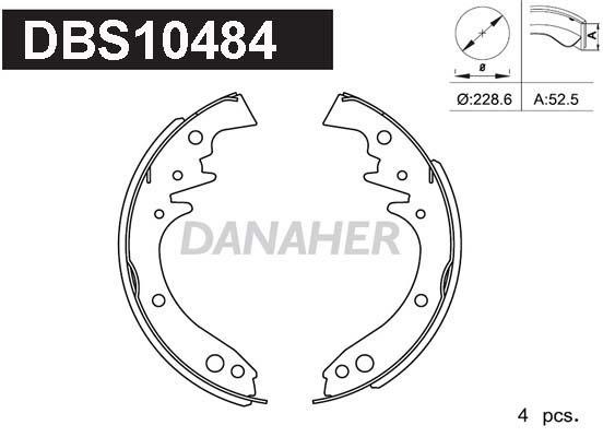 Danaher DBS10484 Колодки гальмівні барабанні, комплект DBS10484: Купити в Україні - Добра ціна на EXIST.UA!