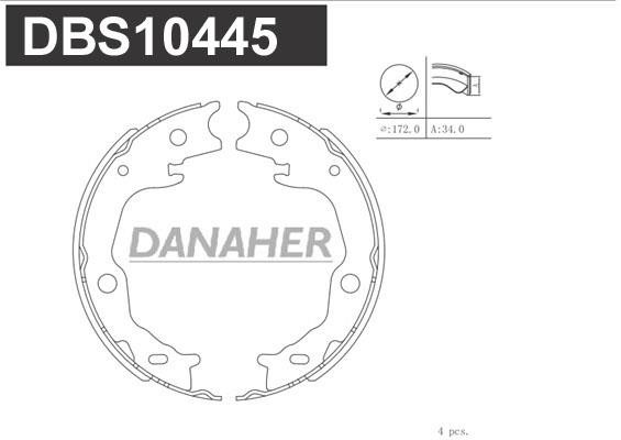 Danaher DBS10445 Колодки гальмівні стояночного гальма DBS10445: Купити в Україні - Добра ціна на EXIST.UA!