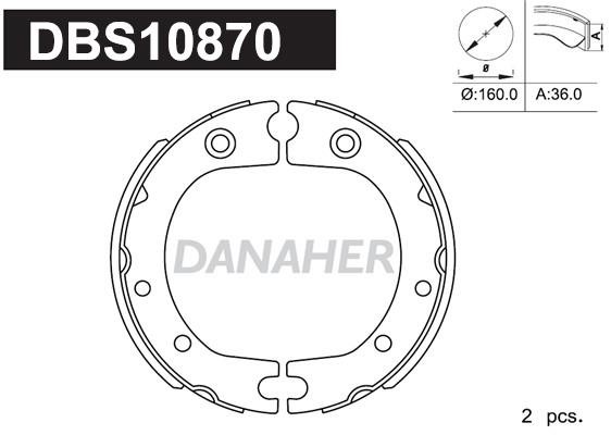 Danaher DBS10870 Колодки гальмівні стояночного гальма DBS10870: Купити в Україні - Добра ціна на EXIST.UA!