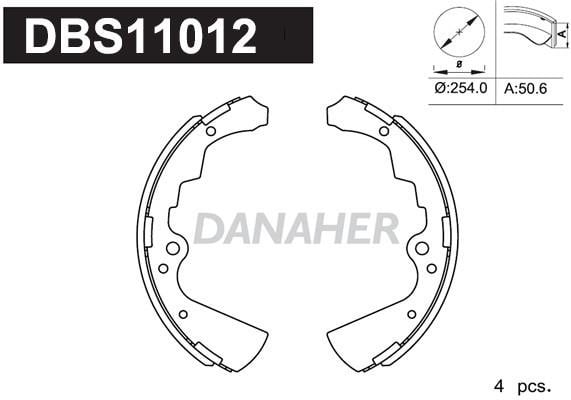 Danaher DBS11012 Колодки гальмівні барабанні, комплект DBS11012: Приваблива ціна - Купити в Україні на EXIST.UA!