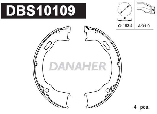 Danaher DBS10109 Колодки гальмівні стояночного гальма DBS10109: Купити в Україні - Добра ціна на EXIST.UA!