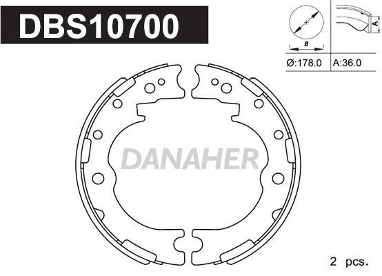 Danaher DBS10700 Колодки гальмівні стояночного гальма DBS10700: Купити в Україні - Добра ціна на EXIST.UA!