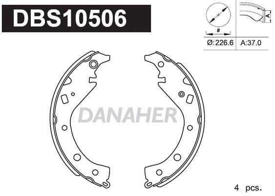 Danaher DBS10506 Колодки гальмівні барабанні, комплект DBS10506: Купити в Україні - Добра ціна на EXIST.UA!