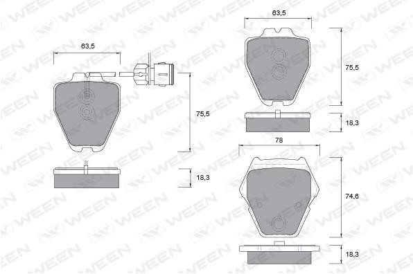 Ween 151-1025 Гальмівні колодки, комплект 1511025: Купити в Україні - Добра ціна на EXIST.UA!