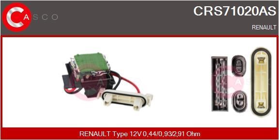 Casco CRS71020AS Резистор, компресор салону CRS71020AS: Купити в Україні - Добра ціна на EXIST.UA!