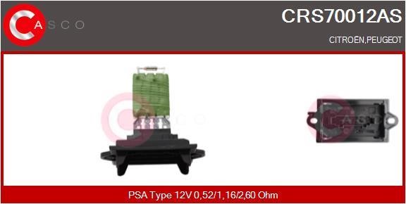 Casco CRS70012AS Резистор, компресор салону CRS70012AS: Купити в Україні - Добра ціна на EXIST.UA!