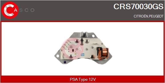 Casco CRS70030GS Резистор, компресор салону CRS70030GS: Купити в Україні - Добра ціна на EXIST.UA!