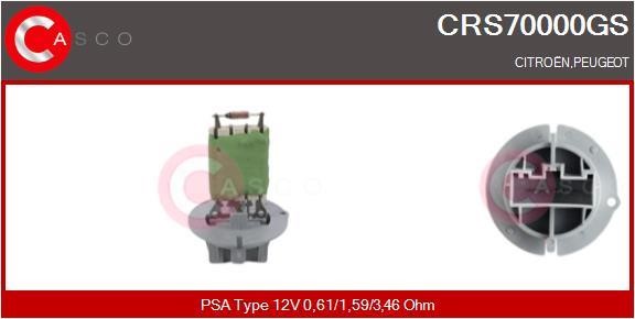 Casco CRS70000GS Резистор, компресор салону CRS70000GS: Купити в Україні - Добра ціна на EXIST.UA!