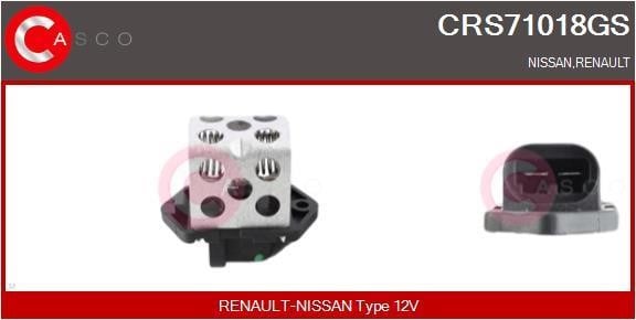 Casco CRS71018GS Додатковий резистор, електродвигун вентилятора радіатора CRS71018GS: Купити в Україні - Добра ціна на EXIST.UA!