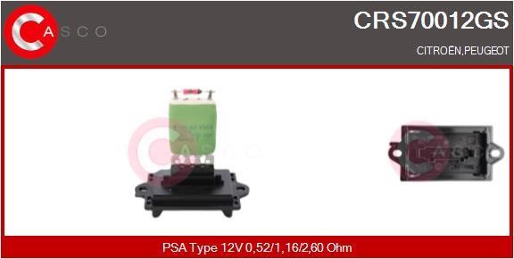 Casco CRS70012GS Резистор, компресор салону CRS70012GS: Купити в Україні - Добра ціна на EXIST.UA!