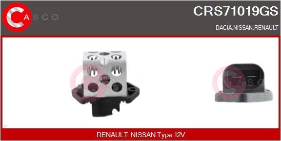 Casco CRS71019GS Додатковий резистор, електродвигун вентилятора радіатора CRS71019GS: Купити в Україні - Добра ціна на EXIST.UA!