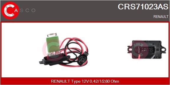 Casco CRS71023AS Резистор, компресор салону CRS71023AS: Приваблива ціна - Купити в Україні на EXIST.UA!