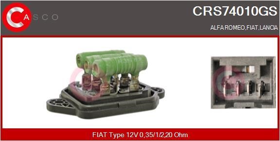 Casco CRS74010GS Резистор, компресор салону CRS74010GS: Купити в Україні - Добра ціна на EXIST.UA!
