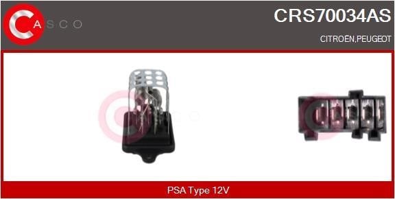 Casco CRS70034AS Резистор, компресор салону CRS70034AS: Купити в Україні - Добра ціна на EXIST.UA!
